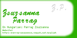 zsuzsanna parrag business card